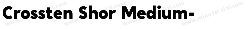 Crossten Shor Medium字体转换
